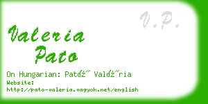 valeria pato business card